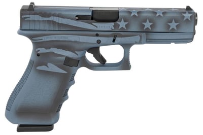 Glock G17 Gen3 9mm Pistol with Coyote Blue Titanium Flag Cerakote Finish - $548.05 (Free S/H on Firearms)