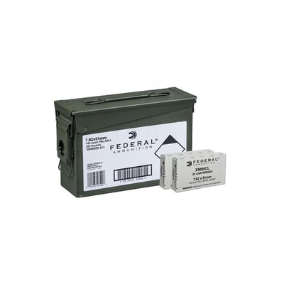 Federal 7.62x51mm NATO Ammo 149 Grain Full Metal Jacket 220 Rounds Ammo Can - $249.90