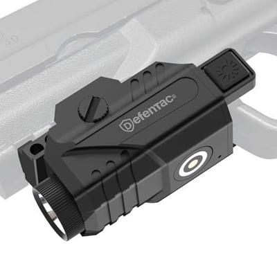 DEFENTAC Pistol Light with Strobe Function for Guns, 600 Lumens Tactical Flashlight High Performance Weapon Light, Magnetic Charging - $14.99 + FREE Shipping