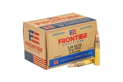 Hornady FR2005 Frontier 5.56mm NATO M193 55 Grain FMJ Rifle Ammo - 500 round case - $229.95 (FREE Shipping over $50)
