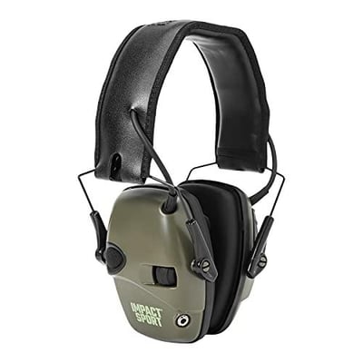 Howard Leight by Honeywell Impact Sport Sound Amplification Electronic Shooting Earmuff, Green - $38.99 + FREE Shipping