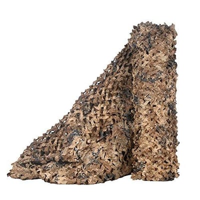 LOOGU Camo Netting, Camouflage Net Blinds Great for Sunshade Camping Shooting Hunting 5x6.6ft - $4.99 (coupon price) + FREE Shipping