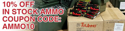 Veterans Day sale. 10% off in stock ammo Code: AMMO10% - $10.99