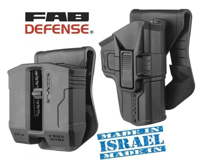 FAB Defense SCORPUS Level 2 Holster & Double Magazine Pouch All Glock Model 9/40, S&W M&P 9/40, Sig 226, H&K USP - $39.99
