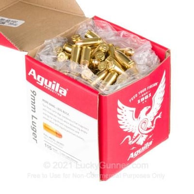 Aguila 9mm 115 Grain FMJ 600 Rounds (2x300 Rnd) - $466