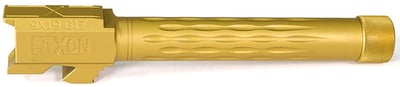 Faxon Firearms For GLOCK 17 Flame Fluted Barrel, TiN PVD Threaded - $117.95 (FREE Shipping over $50)