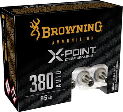 Browning X-Point 380 ACP 95 Grain Jacket Hallow Point Ammunition 200 Rounds - $125 (Free S/H)