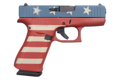 Glock 43X 9mm Semi-Auto Pistol with Cerakote Red/White/Blue American Flag Finish - $649.99 (Free S/H on Firearms)