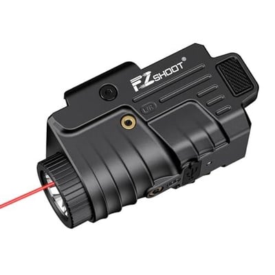 30% off EZshoot 800 Lumens Pistol Light Laser Combo Rechargeable, Pistol Flashlight with Slidable Rail Compatible with Glock and Picatinny Rail, Gun Light with Red Laser Beam w/code 68ZS3M5B - $17.80 + FREE Shipping