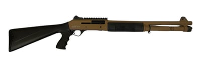 Black Aces Tactical Pro S4 12 Gauge Shotgun Semi-Auto18.5", FDE/Black - $349.99