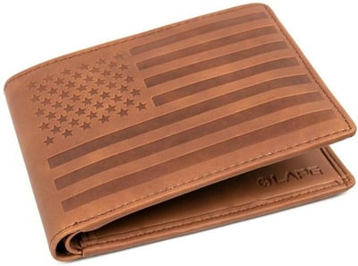 LA Police Gear Leather Flag Wallet - $14.99 after code "SBM12RN2D" ($4.99 S/H over $125)