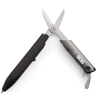 SOG Multitool Tactical Pen Baton Q1 TSA Approved Travel Accessories, Multitool Pen with Travel Scissors, EDC Gear - $22.95 (Free S/H over $25)