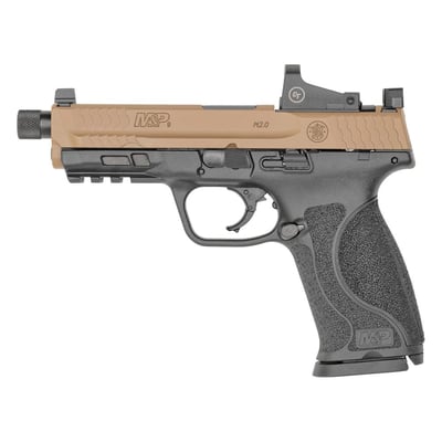 Smith and Wesson M&P M2.0 OR Specs Series Kit Black 9mm 4.6" Barrel 17-Rounds Flat Dark Earh Slide with Suppressor - $769.99 ($9.99 S/H on Firearms / $12.99 Flat Rate S/H on ammo)