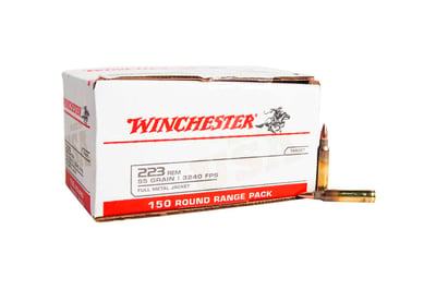 Winchester USA .223 Ammo 55 Grain FMJ USA White Box Rifle Ammo - 150 Rounds - W223150 - $69.95 (FREE Shipping over $50)