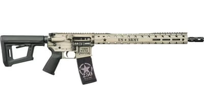 Black Rain Ordnance Spec15 Army 250th Custom Rifle 5.56 NATO/.223 Rem 16" 30rd, Light Sand Battleworn, Custom Lasered Special Edition - $979.99 