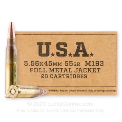 Winchester USA 5.56x45 55 Grain FMJ M193 1000 Rounds - $430 