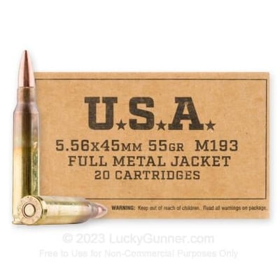 Winchester USA 5.56x45 55 Grain FMJ M193 1000 Rounds - $430