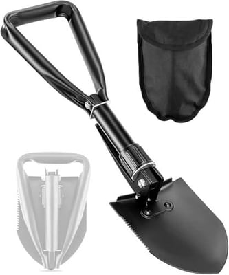 PLACHIDAY Digging Shovel 18.5'' Lightweight Camping Portable High Carbon Steel Folding - $9.99 + FREE Shipping