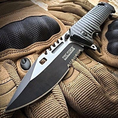9" TAC FORCE Spring Assisted Open SAWBACK BOWIE Tactical Rescue Pocket Knife EDC - $9.99 (Free S/H over $25)