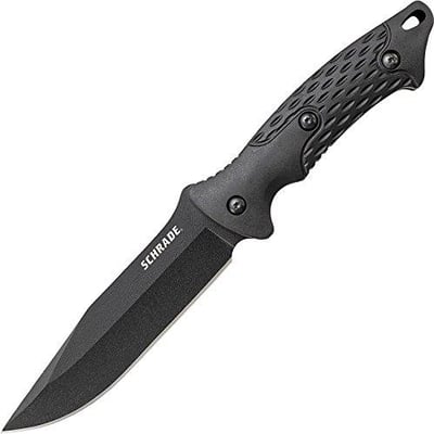 Schrade 9.7in Stainless Steel Full Tang Fixed Blade Knife with 4.9in Clip Point Blade and TPE Handle - $21.59 (Free S/H over $25)