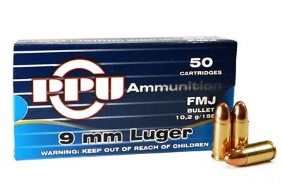 PPU 9MM Luger 115gr FMJ - 1,000 Rounds - $214.5