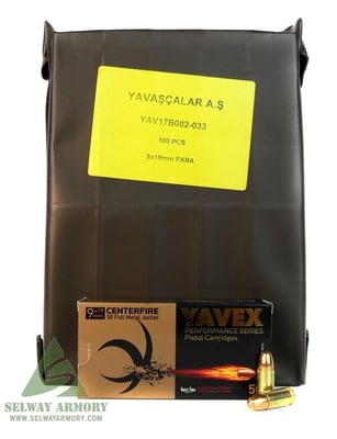 Yavex 9mm 115gr 1900rds - $303.62 +free shipping