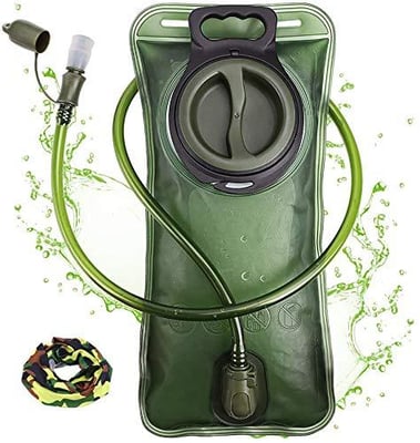 CHERAINTI 2L Water Bladder BPA-Free Leak Proof Military Green - $9.44 + FREE Shipping