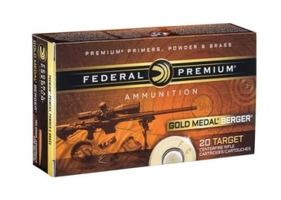 Federal Gold Match Berger 6.5 Creedmoor 130gr Hybrid OTM Rifle Ammunition, 20rds - $29.99 