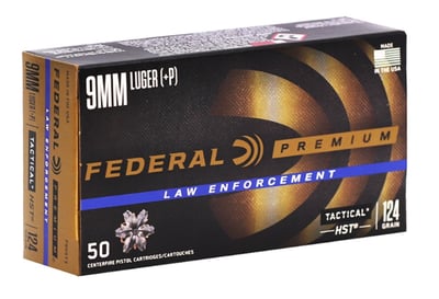 Federal Law Enforcement HST 9mm Ammo 124 Grain +P Jacketed Hollow Point 1000 Rounds - $570 + FREE Shipping (FREE Shipping on Firearms and Bulk Ammo)