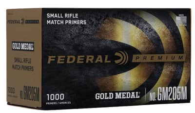 Federal Premium Gold Medal Small Rifle Match Primers 5000 Count - $249.99 + Free Shipping (Free Shipping on $100+ Orders)