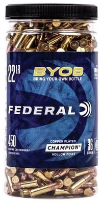 Federal BYOB 22LR Ammo 36 Grain Plated Hollow Point 450 Rnds - $30.82 (Free Shipping on $100+ Orders)