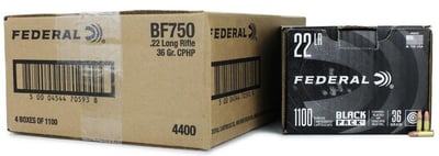 Federal Black Pack .22 LR 36-Gr CP-HP 4400 - $239.22 w/code "6P2026" 