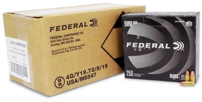 Federal Black Pack 9mm 115-Gr FMJ 1000 Rnds - $227.52 w/code "FEBRUARY5" 