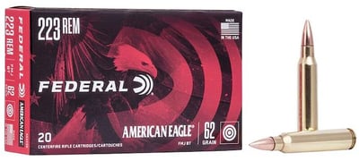 Federal American Eagle .223 Rem 62-Gr. FMJ 500 Rnds - $269.99 (Free Shipping on $100+ Orders)