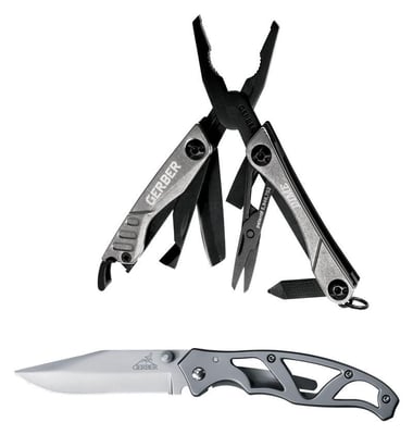 Gerber Paraframe I Folding Knife/Dime Multi-Tool Combo Pack - $19.97 (Free S/H over $50)