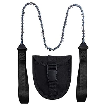 Sucrain Pocket Chainsaw with Paracord Handle (Black, 11 Teeth, 24'' Long) - $7.99 + FREE Shipping