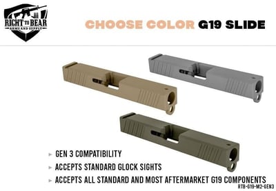 G19 Compact Slide, Gen 3 - Choose Color from $79.95 