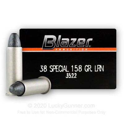 Blazer 38 Special 158 Grain LRN 1000 Rounds - $285