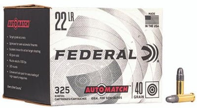 Federal Champion Training 22 LR 40 gr Lead Round Nose 325 Rnd - $14.98