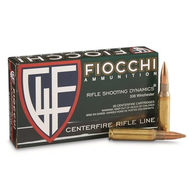 Fiocchi .308 Win FMJ Rifle Shooting Dynamics 150 Grain 20 Rounds - $17.09 (Buyer’s Club price shown - all club orders over $49 ship FREE)
