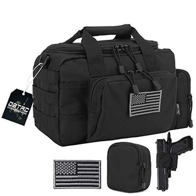 DBTAC Gun Range Bag Small Tactical 2x Pistol Shooting Range Duffle Bag with Lockable Zipper for Handguns and Ammo (5 Colors) - $28.99 + FREE Shipping