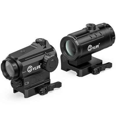 35% off CVLIFE EagleTalon Multi Reticle Auto-Brightness Red Dot and 3X Magnifier Combo,25MM Large Lens Motion Awake Red Dot Sight with Quick Release Mount, Compact Magnifier with Flip-to-Side Mount w/code SFKPZCBL + FREE Shipping
