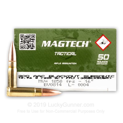 Magtech 300 AAC Blackout 200-Gr. FMJ 500 Rnds - $280