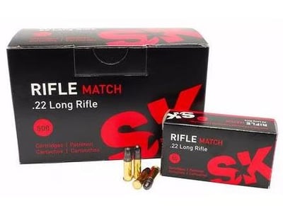 SK AMMO 22 LR Rifle Match 50rd - $11.99