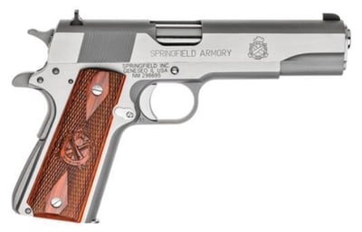 Springfield 1911 Mil-Spec Stainless .45 ACP 5-inch 7rd - $599 ($9.99 S/H on Firearms / $12.99 Flat Rate S/H on ammo)