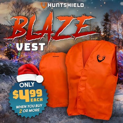 Field Safety Deal: Huntshield Blaze Vest Sale (Buy 2 or more for $4.99 Each) - from $2.49 (Free S/H over $25)