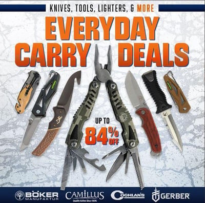 Everyday carry deals up to 84% off (Free S/H over $25)