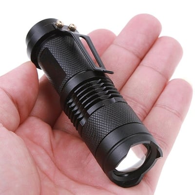 7W 300 Lumens Mini CREE LED Flashlight Torch Adjustable Focus Zoom Lamp - $6.52 shipped