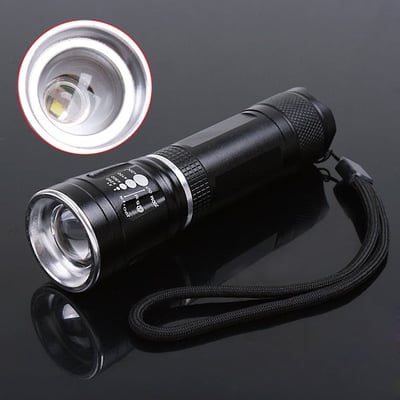 Focusable 300 Lumens CREE Q5 LED 3-Modes Waterproof Flashlight Torch - $7.69 shipped after coupon