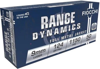 Fiocchi Shooting Dynamics 9mm Luger Ammo 124 Grain FMJ 1000 Rnds - $249.99 (Free Shipping on $100+ Orders)